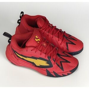 PUMA Scoot Zeros Retro Portland Basketball Shoes Youth 7 Red Yellow EUC